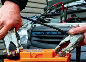 Прикуривание от внешнего аккумулятора