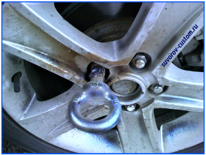 секретки на колёса - приваренная проушина